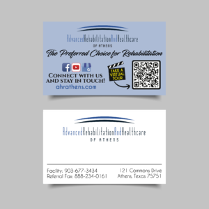 Blank Facilty-based business card, double sided, full color