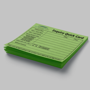 Facility-specific Inquiry Quick Card notepads